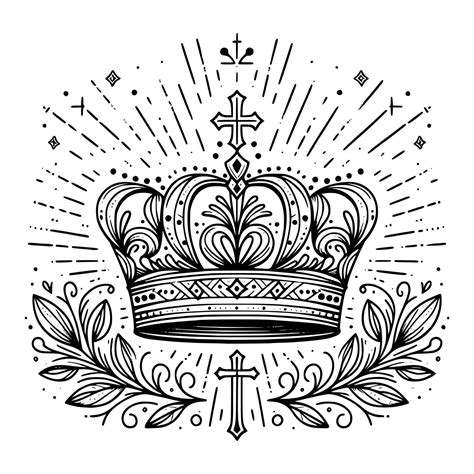 Christian Crown Design Free Art 45932850 Vector Art At Vecteezy