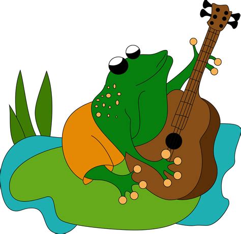 Frog Playing Guitar Royalty-Free Stock Image - Storyblocks