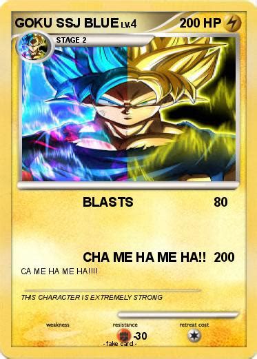 Pokémon GOKU SSJ BLUE 30 30 BLASTS My Pokemon Card