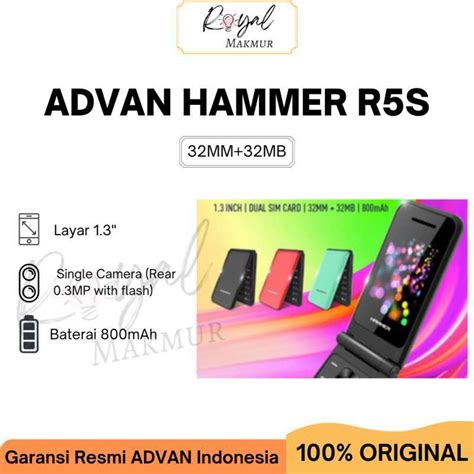 Jual Advan Hammer R S Flip Phone Garansi Resm Di Seller Royal Makmur