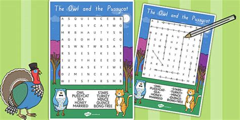 The Owl And The Pussycat Wordsearch Stories Word Games Books