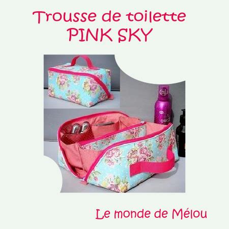 Trousse de toilette Pink Sky du Monde de Mélou Laine et Chiffons