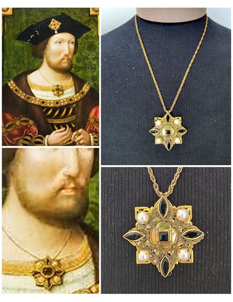 Historical Replica Henry Viii Pendant Tudor Necklace Portrait