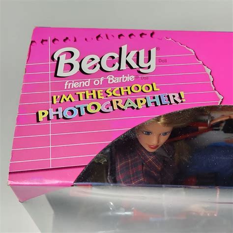 Vintage 1998 Becky School Photographer Barbie Doll Mattel Nos New In