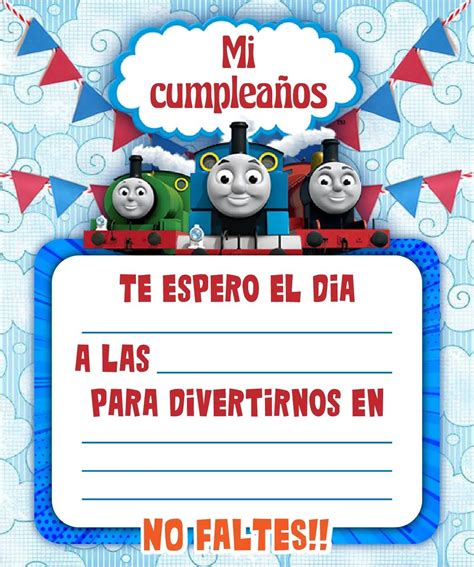 Thomas The Tank Engine And Friends Birthday Invitation Templates