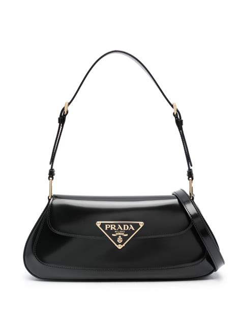 Prada Cleo Shoulder Bag Black Farfetch Uk