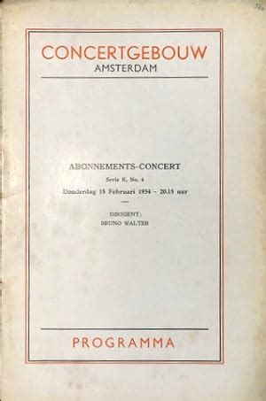 Programmheft Concertgebouw Amsterdam Abonnements Concert Serie K No