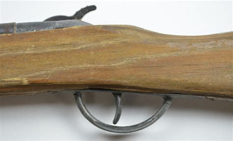 Vintage Parris Wood & Cast Iron Rifle Style Cap Gun - 37" Long