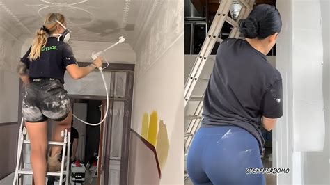 Amazing Drywall Construction Girls Doing Ingenious Work Youtube