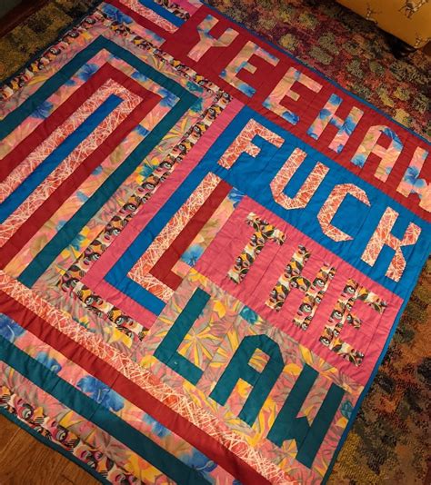 Yeehaw Fuck The Law Quilt Pattern Etsy