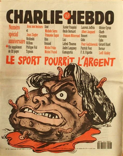 Charlie Hebdo N 53 Mercredi 30 Juin 1993 Couverture De Riss