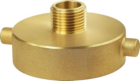 Brass Fire Hydrant Adapter 2 12 Nst Nh Female X 34 Ght Male Garden Hose Brass