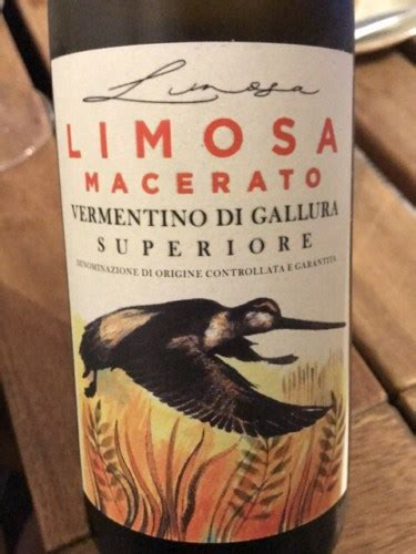 Tamponi Limosa Macerato Vermentino Di Gallura Superiore Vivino US