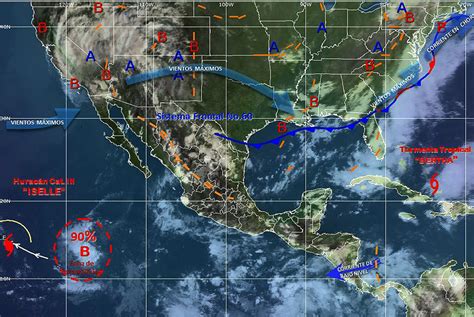 Pronóstico del clima en México para lunes 4 de agosto del 2014 e