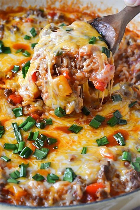 One Pot Cheesy Stuffed Pepper Casserole Recipe Stuffed Peppers