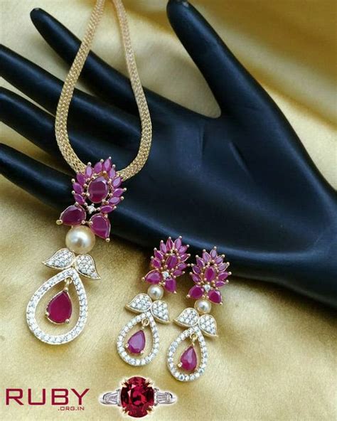 Ruby stone jewelry. Unique pair of ruby stone pair of… | by ...