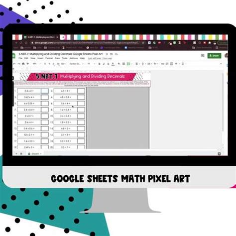 Mega Th Grade Math Google Sheets Pixel Art Bundle Aligned To Common Core