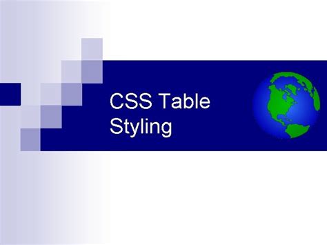 Css Table Styling Using Css To Style Tables