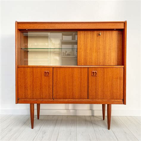 Vintage Mid Century Danish Design Teak Showcase 1960s 207560