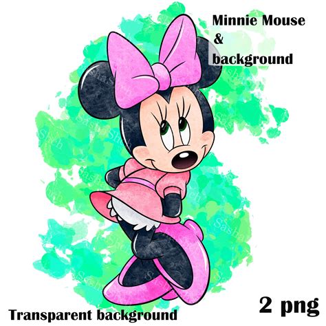 Minnie Mouse Png Minnie Clipart Minnie Mouse Watercolor Clipart