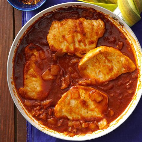 Spicy Tomato Pork Chops Recipe Taste Of Home