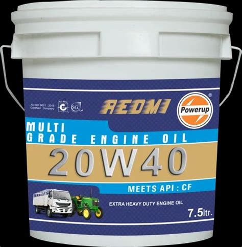 Powerup Redmi 20W 40 API CF Engine Oil For All Petrol CNG Vehicles 50L