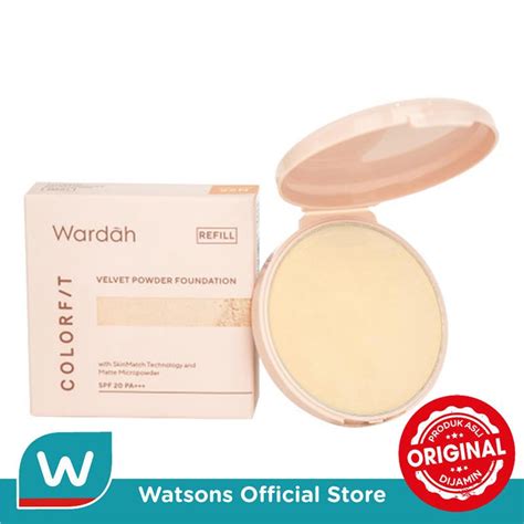 Jual Wardah Colorfit Velvet Powder Foundation 22n Light Ivory Refill