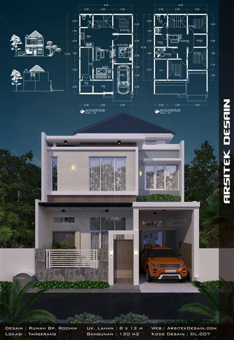 Desain Rumah Minimalis Modern Lantai Lebar Meter Di Tangerang