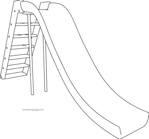 Playground Slide Coloring Page Coloring Pages