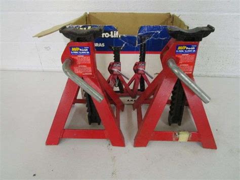 Pair Of Mvp Pro Lift Jack Stands Oberman Auctions