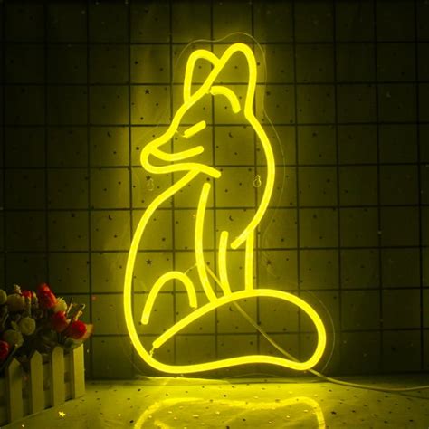 Wanxing Fox Led Neon Light Signs Usb Power For Bedroom Home Store Hotel