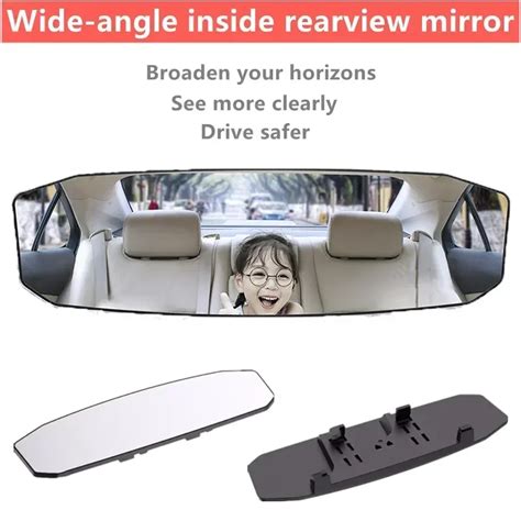 Universal Anti Glare Wide Angle Espelho Retrovisor Convexo Interior Do