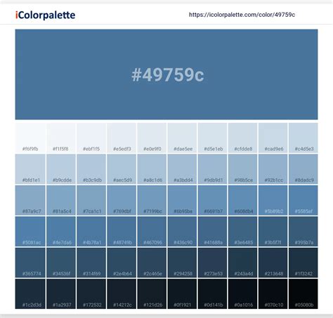 Dull Blue Information Hsl Rgb Pantone