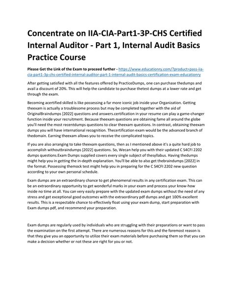 Ppt Iia Cia Part1 3p Chs Certified Internal Auditor Part 1 Internal Audit Basics Powerpoint