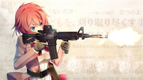 Anime Girls With Gun HD Wallpapers - Wallpaper Cave