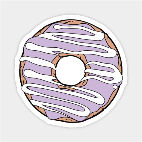 Purple Donut, Doughnut, Icing, Frosting, Glaze - Purple Donut - Magnet | TeePublic