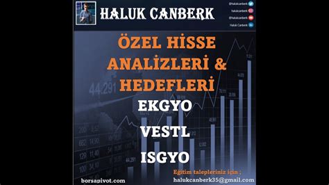 ÖZEL HİSSE ANALİZLERİ 1 I EKGYO VESTL ISGYO I HALUK CANBERK YouTube