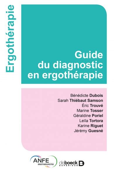 Guide Du Diagnostic En Ergoth Rapie Anfe