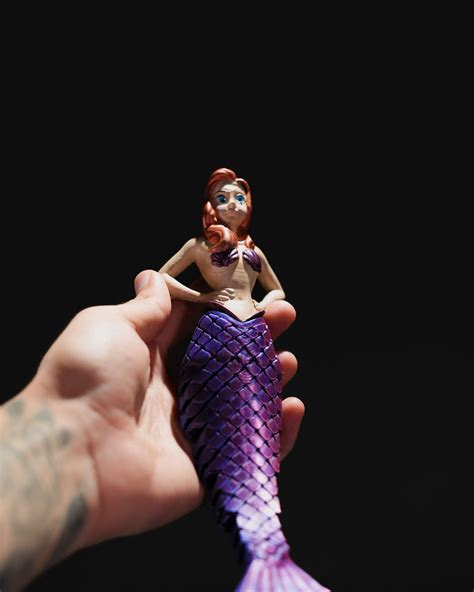 3d Stl File Articulated Mermaid To 3d Print At Home Etsy