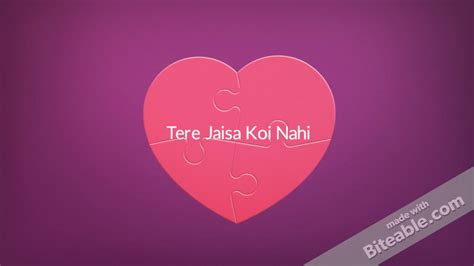 Tere Jaisa Koi Nahi Promo Video Youtube