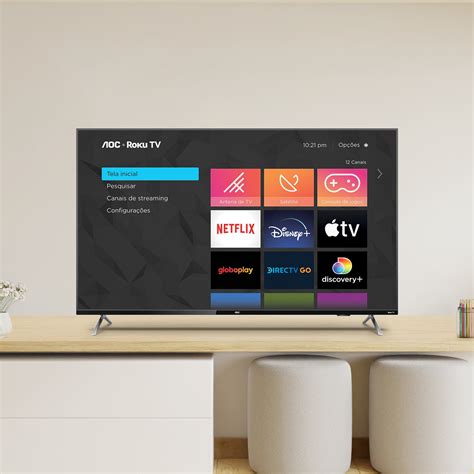 Smart TV AOC Roku TV 50 4k UHD 4 HDMI 2 USB Wi Fi Dual Band Dolby