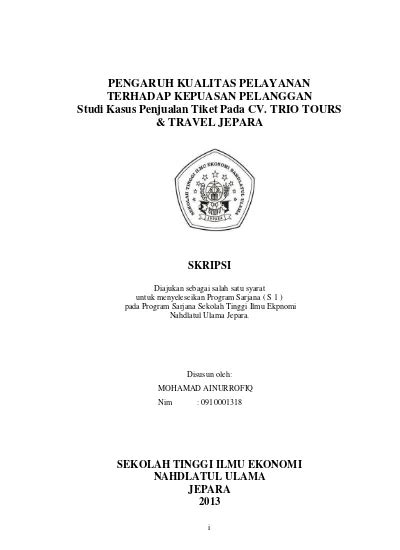 Pengaruh Kualitas Pelayanan Terhadap Kepuasan Pelanggan Studi Kasus