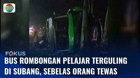 Tragis Kecelakaan Maut Bus Terguling Di Subang Sebelas Pelajar Smk