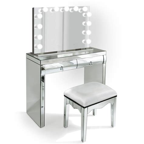 Glam3d 48 White Makeup Vanity With Glam Mirror Glam Mirrors