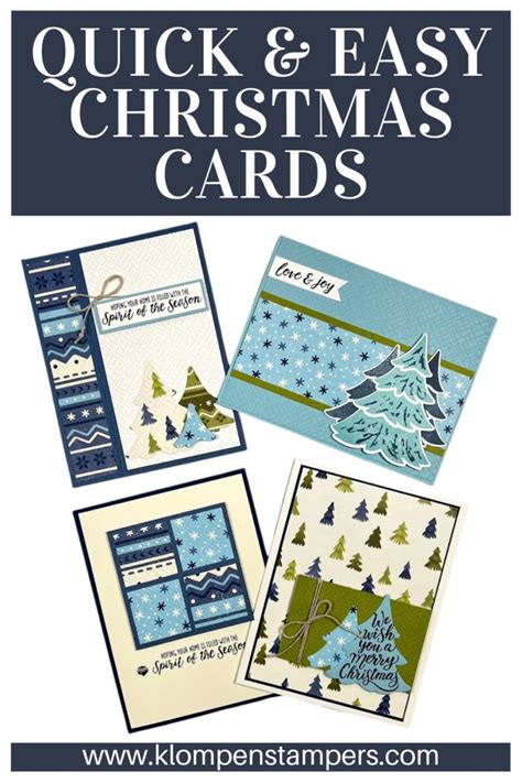 Easy Christmas Cards Made With Merriest Trees Stamp Set Klompen