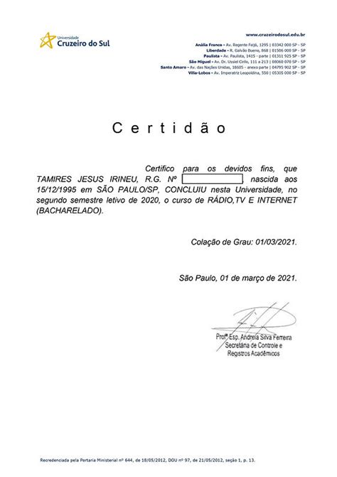 Certificado Tamires Jesus