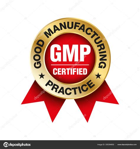 Gmp Good Manufacturing Practice Certified Stamp White Background Vector Stock Vector Image By