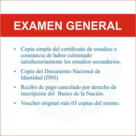 Examen De Admisi N Unp Requisitos Pagos Vacantes Fechas