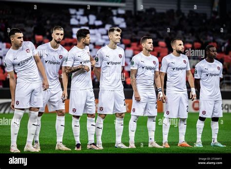 Trnava Slovakia 26th Oct 2023 The Players Of Spartak Trnava Line Up