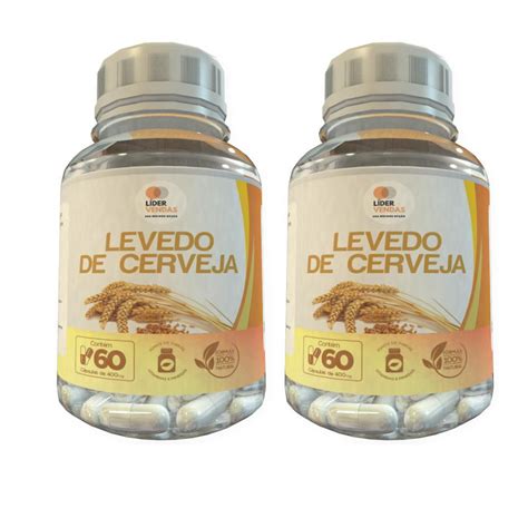 Levedo De Cerveja 60 Cápsulas 400Mg Kit 2 Potes Submarino